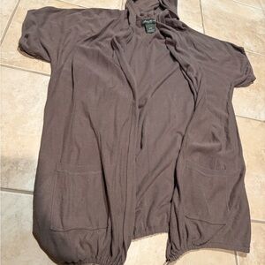 Eddie Bauer Brown Hooded Cardigan
